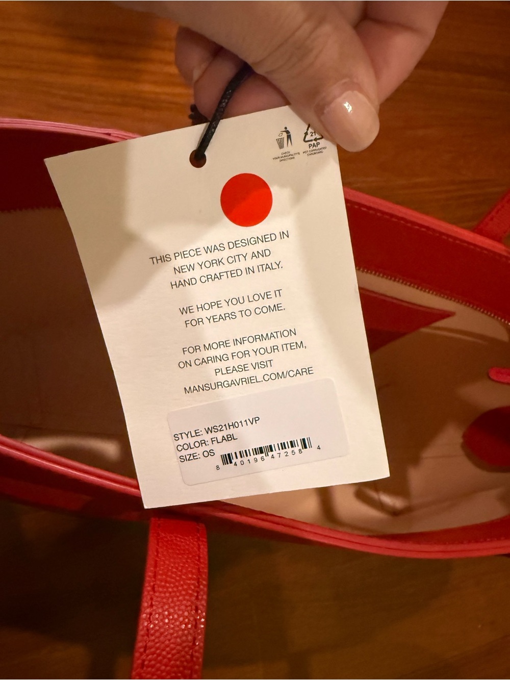 NWT Mansur Gavriel Small Zip Tote - Picture 5 of 6